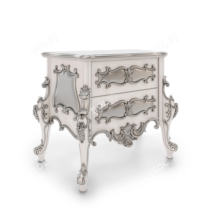 Handcrafted Isabella Nightstand - Romano Home 3D model image 2