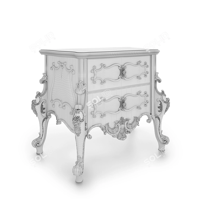 Handcrafted Isabella Nightstand - Romano Home 3D model image 3