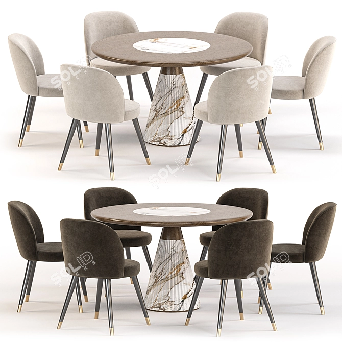 Modern Dining Set Collection | 3D Models 3D model image 1