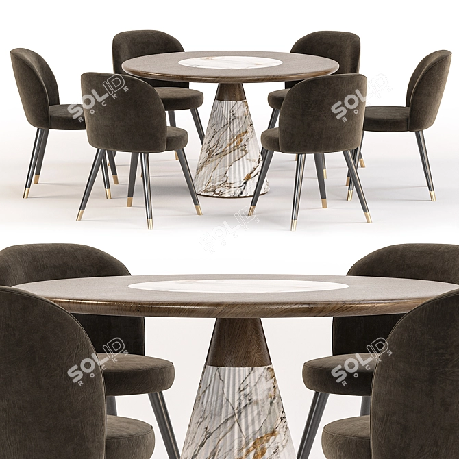 Modern Dining Set Collection | 3D Models 3D model image 2