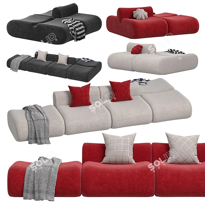 Modular Lemmy Sofa Set 3D model image 1