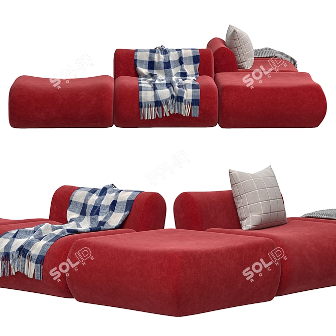 Jardan Lemmy Modular Sofa Armchair 3D model image 1