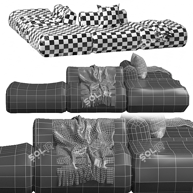 Jardan Lemmy Modular Sofa Armchair 3D model image 5