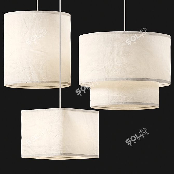 Thade Fabric Homeware Set 3D model image 2