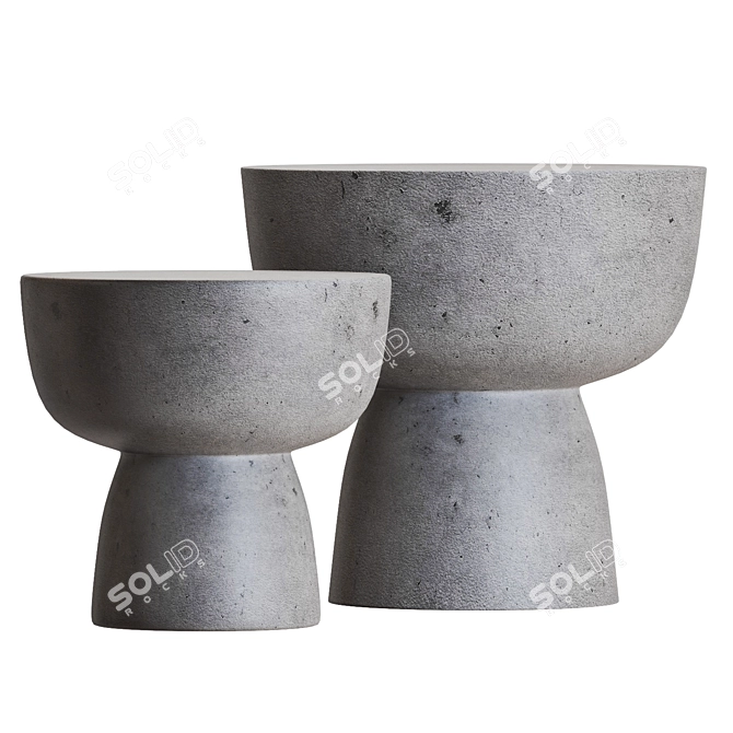 Concrete Magazine Tables, TurboSmooth Compatible 3D model image 4