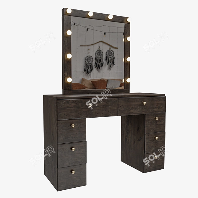 Mirrou 3 BMS Vanity Table 3D model image 8