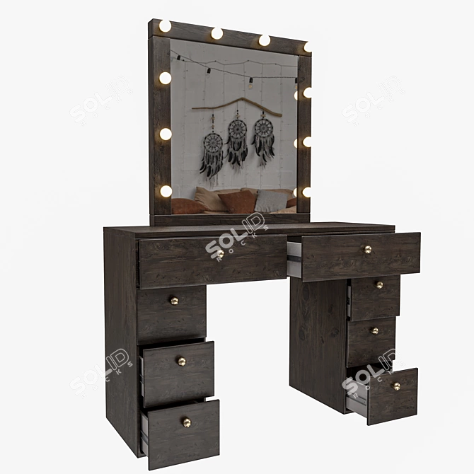 Mirrou 3 BMS Vanity Table 3D model image 9