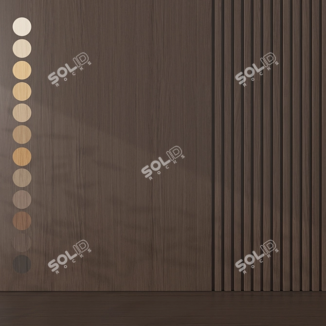 Seamless Oak Textures Pack 3D model image 1