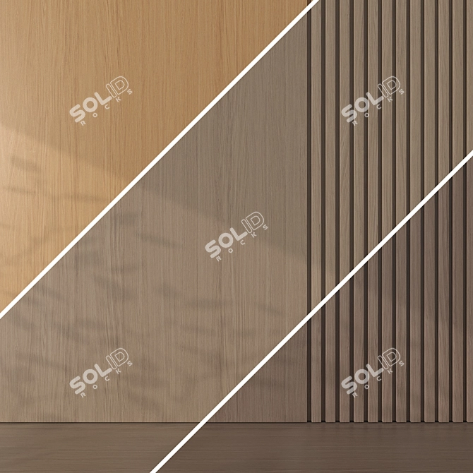 Seamless Oak Textures Pack 3D model image 4