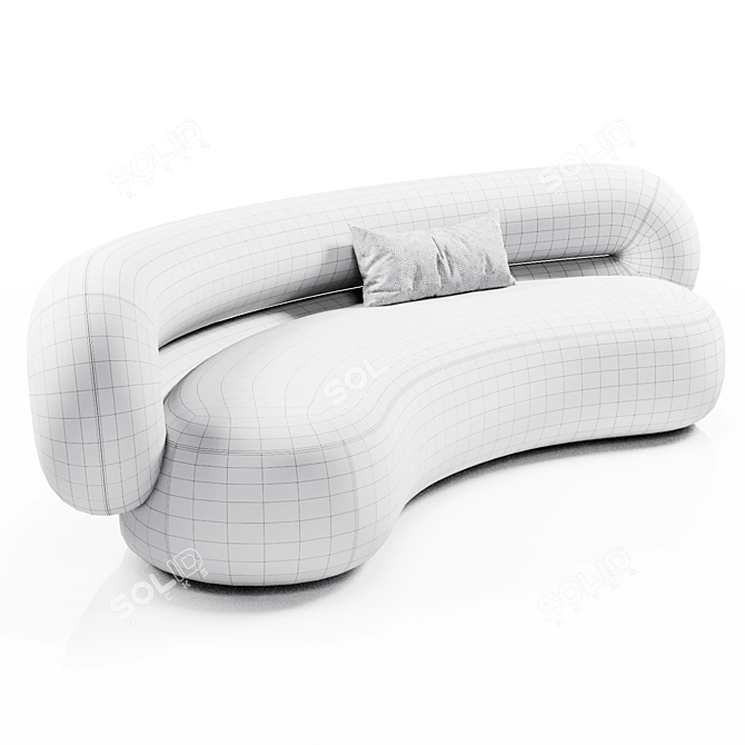 Elegant Zelda Sofa Essentialhome 3D model image 8