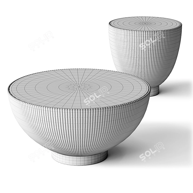 Frode Nesting Side Table 3D model image 3