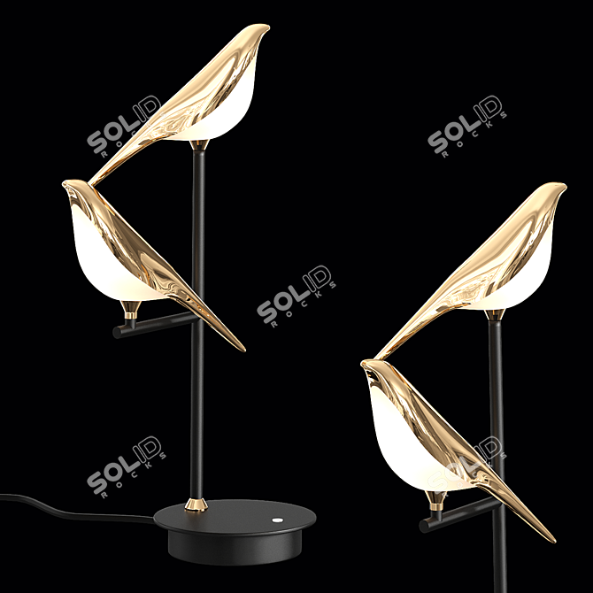 Modern Hummingbird Table Lamp 3D model image 1