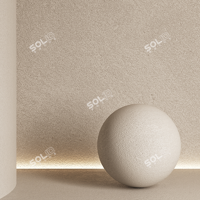 Seamless Texture Plaster Set 12 3D model image 2