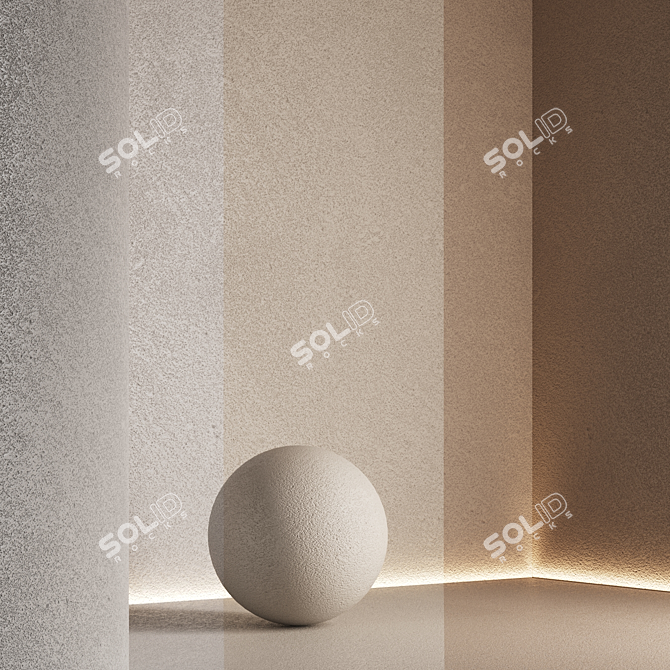 Seamless Texture Plaster Set 12 3D model image 3