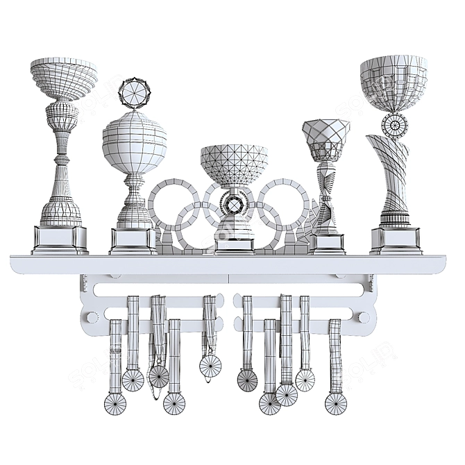 Sports Trophies and Cups TurboSmooth 3D model image 5