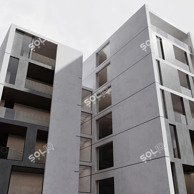 Modern Residential Complex 3D Model 3D model image 2