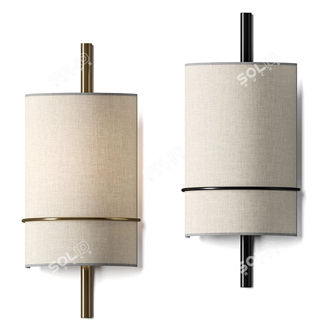 Modern Minimalist Wall Sconce Light 3D model image 1