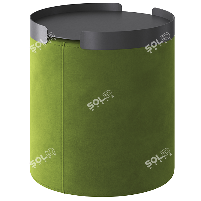 Sleek Bumper Ottoman Tray 3D model image 1