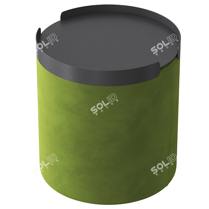 Sleek Bumper Ottoman Tray 3D model image 2