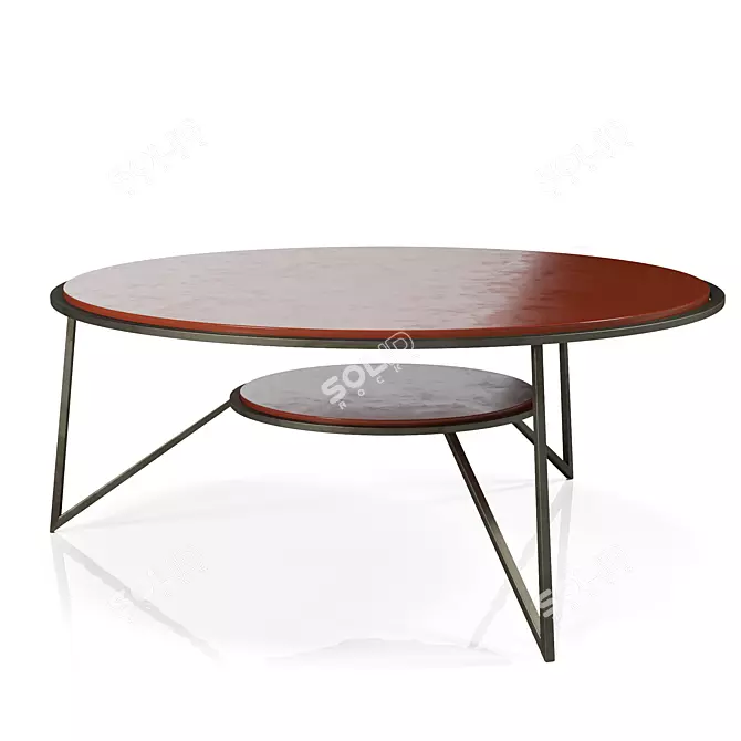 Stylish Stromboli Coffee Tables Set 3D model image 4