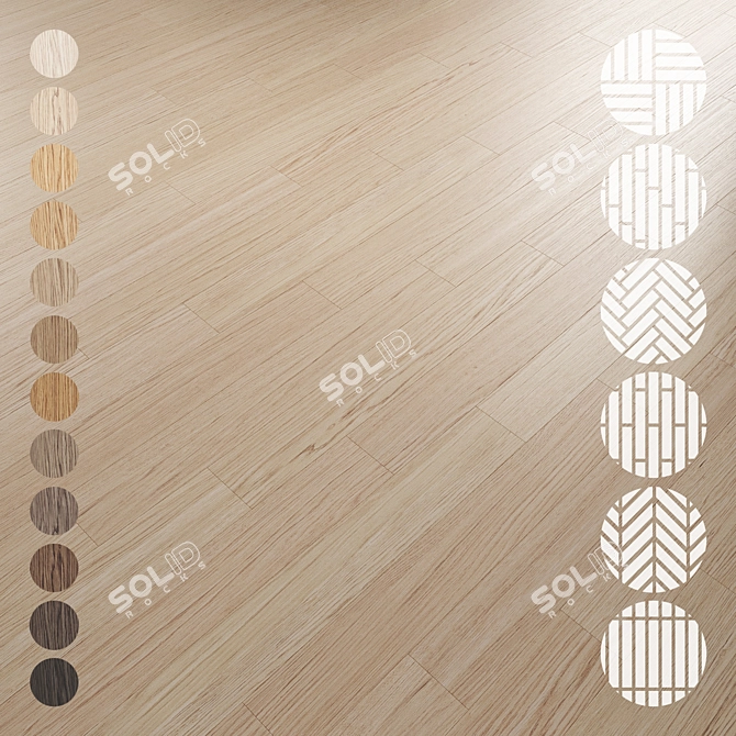 Oak Parquet 077 Collection 3D model image 1