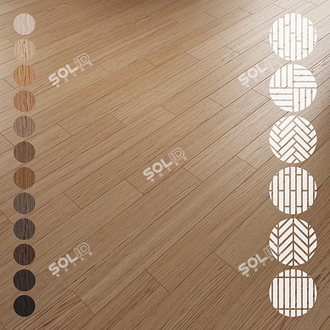 Oak Parquet 077 Collection 3D model image 9