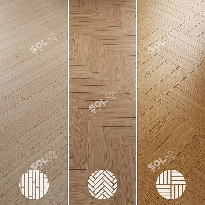 Oak Parquet 077 Collection 3D model image 10