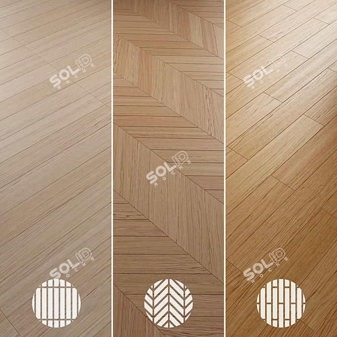 Oak Parquet 077 Collection 3D model image 11