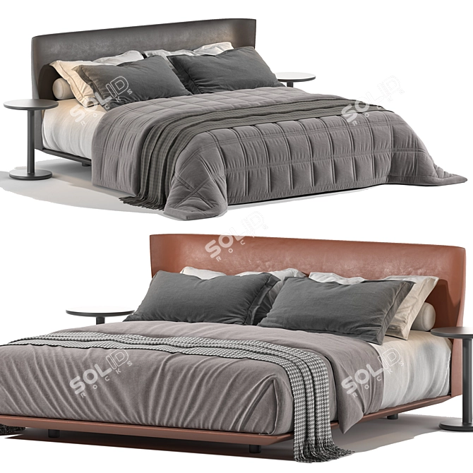 Modern B&B Italia Alys Bed 3D model image 2