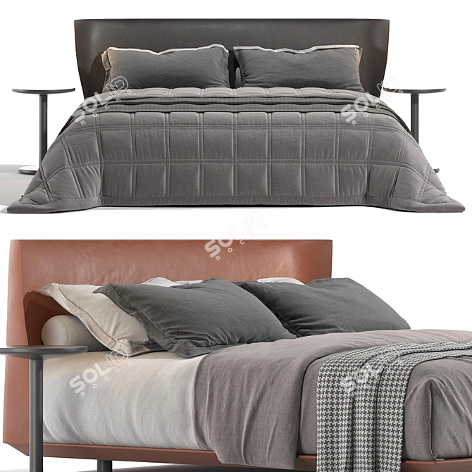 Modern B&B Italia Alys Bed 3D model image 3