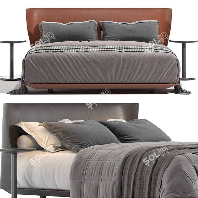 Modern B&B Italia Alys Bed 3D model image 4