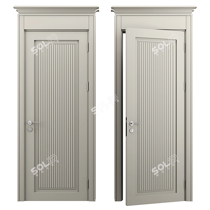 Orto Duo Door: Modern Elegance 3D model image 1