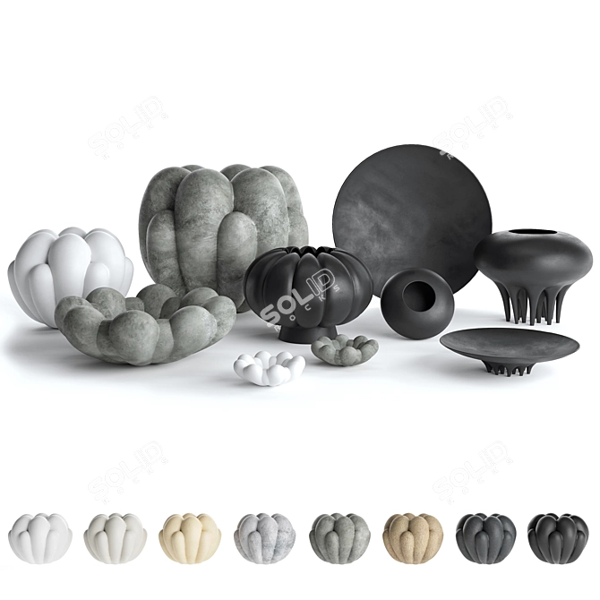 101 Copenhagen Set of 9 Vases 3D model image 1