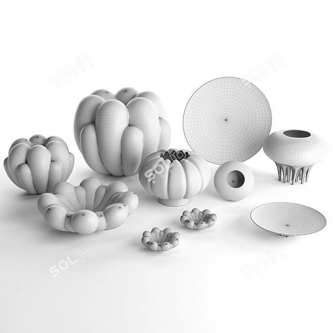 101 Copenhagen Set of 9 Vases 3D model image 7