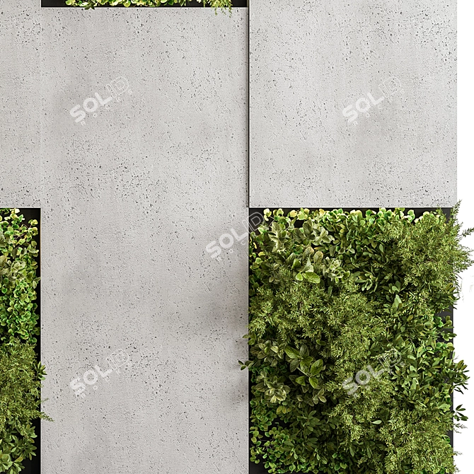 77 Green Wall Vertical Garden 3D model image 2