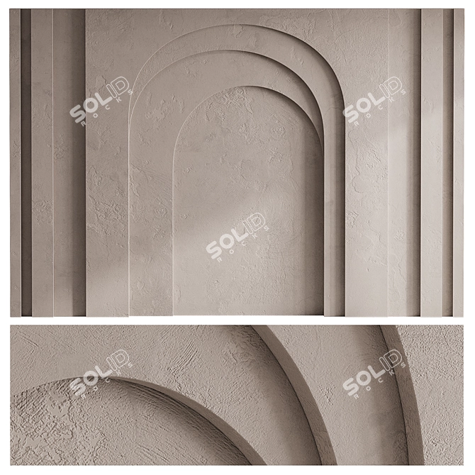  Arc Wall Panel Design Bundle 3D model image 1