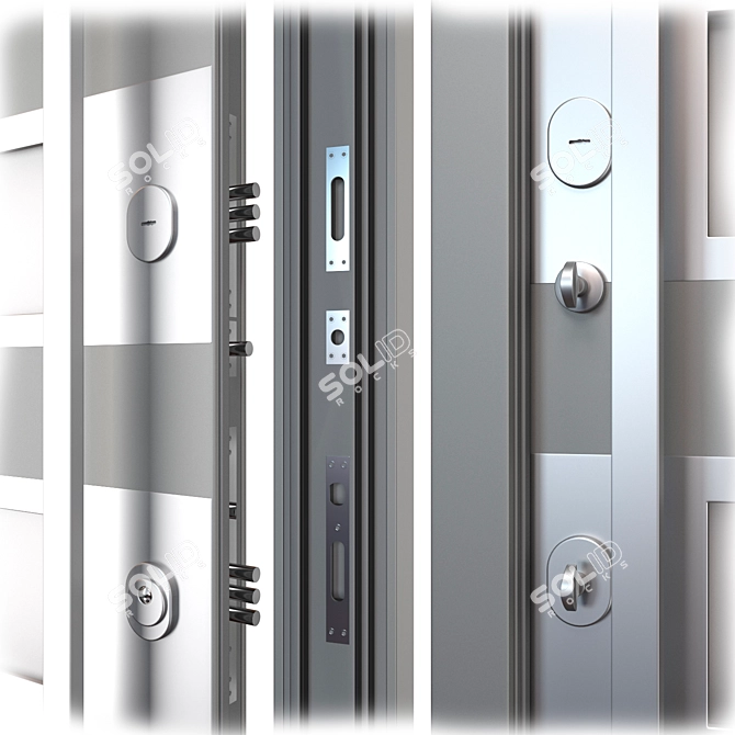 Modern Aluminum Entry Door Nova_029 3D model image 2