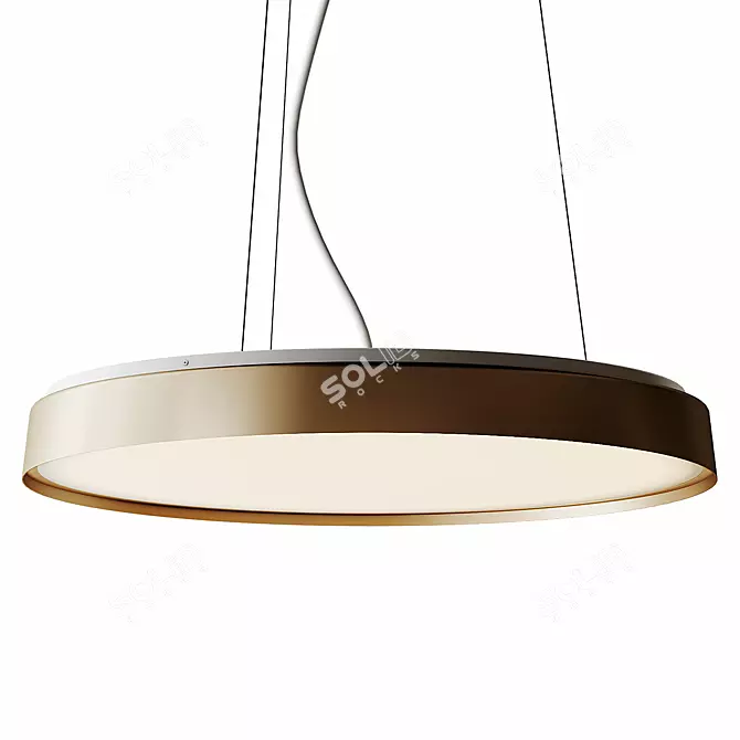  Sleek Compendium Plate Pendant Light 3D model image 1