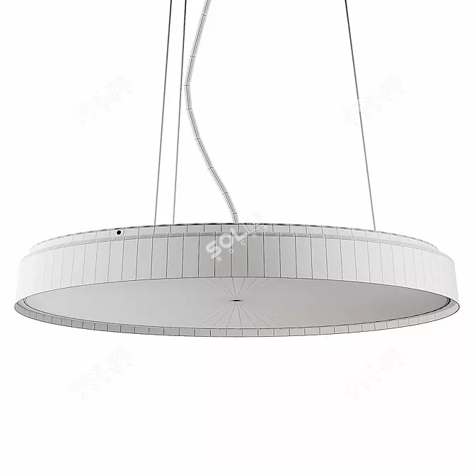  Sleek Compendium Plate Pendant Light 3D model image 3