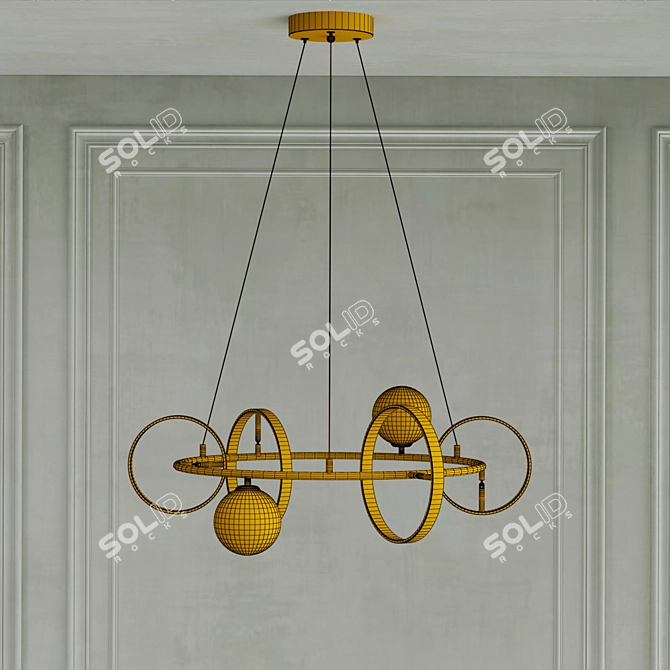 Modern RINBALL Pendant Light 3D model image 4