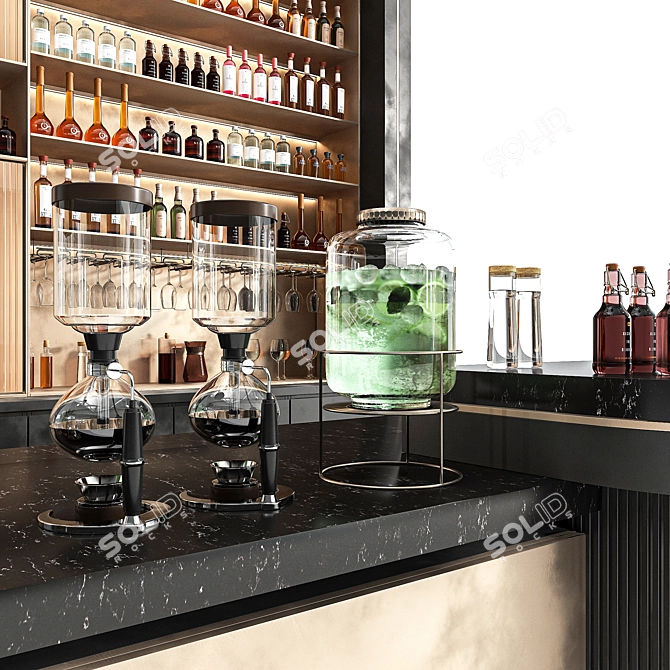 Vray Drink Bar Scene Upgrade 3D model image 1