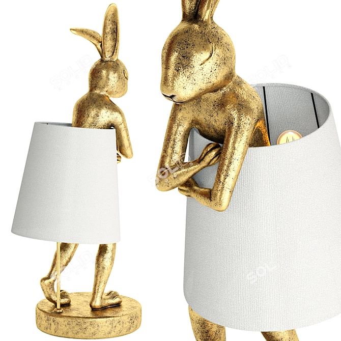 Rabbit Table Lamp, Vray Compatible 3D model image 5