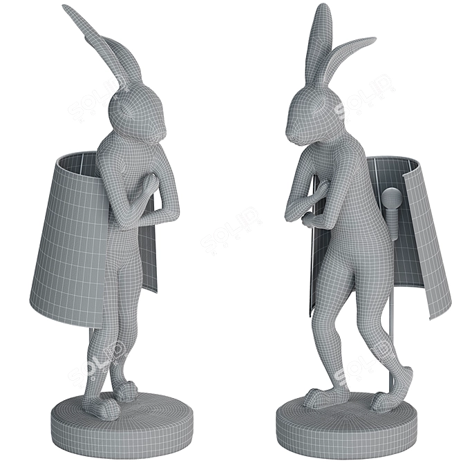 Rabbit Table Lamp, Vray Compatible 3D model image 6