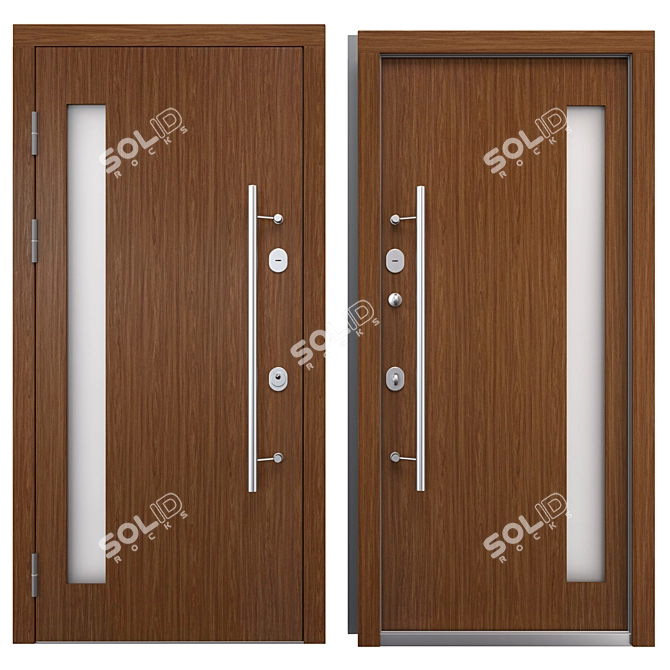 Nova_039 Aluminum Entry Door 3D model image 3