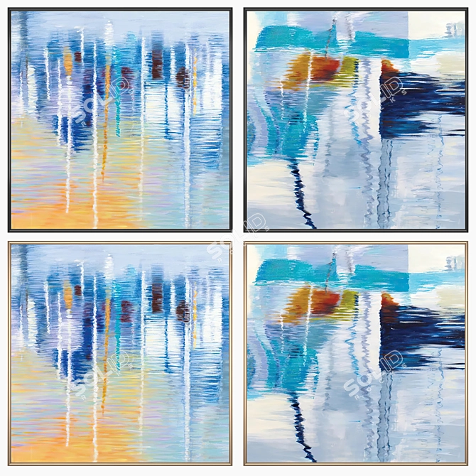 Artwork Set with Frame Options 3D model image 2