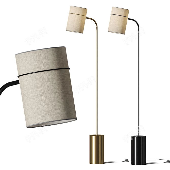 Contemporary Shaw Floor Lamp with Vray & Corona Versions 3D model image 1