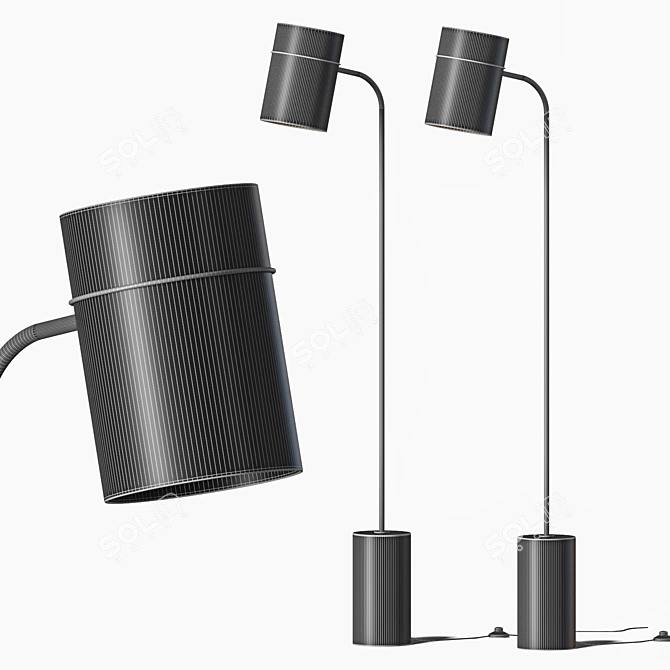 Contemporary Shaw Floor Lamp with Vray & Corona Versions 3D model image 3
