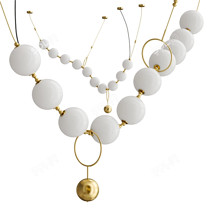 Translucent COCO Pendant Lamp 3D model image 1