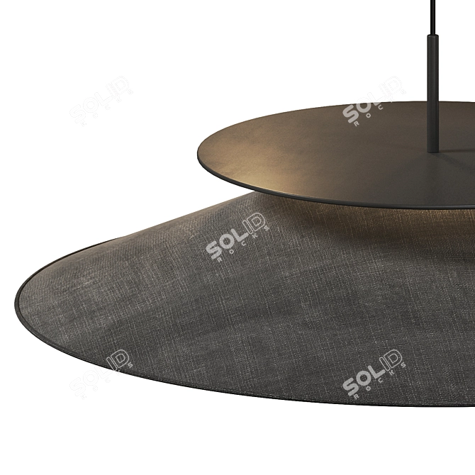 Contardi Asia So Fabric Metal Chandelier 3D model image 2