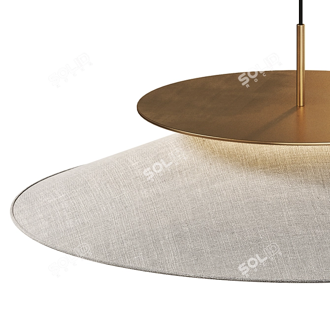 Contardi Asia So Fabric Metal Chandelier 3D model image 3